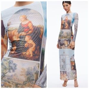 Alice + Olivia Delora Sunday Dreaming Maxi Dress Renaissance - Size 2 - EUC